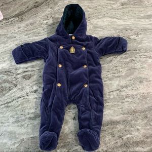 Ralph Lauren Navy Blue Kids Hooded Coat